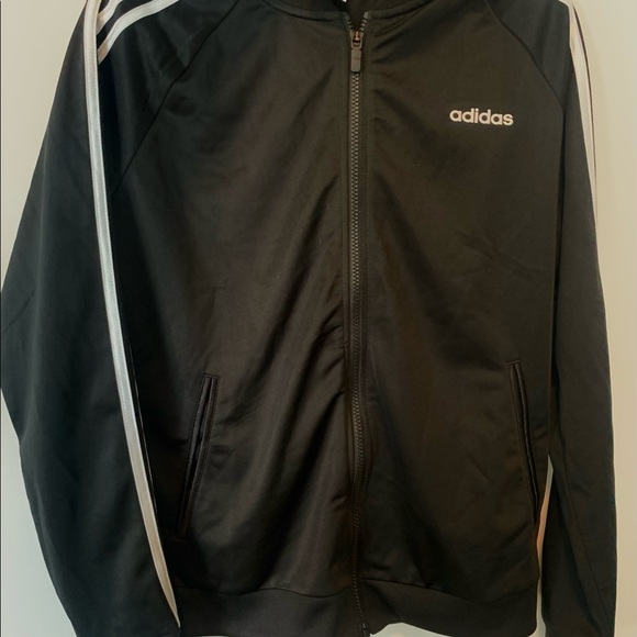 Black Adidas Zip up sweat shirt - Picture 3 of 3